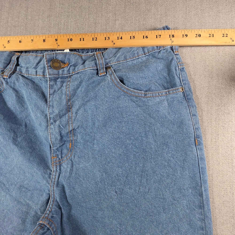 Duke Haband Relaxed Fit Jeans Men 38x30 M Blue Elastic Back Denim 100% Cotton - Picture 5 of 16